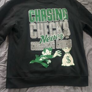 Black and Green Graphic Men's Sweater